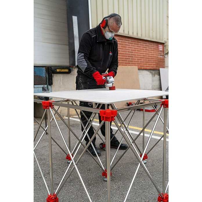 Rubi Mesa de trabajo extensible Spider (L x An: 120 x 120 cm, Peso máximo admitido: 700 kg) | BAUHAUS