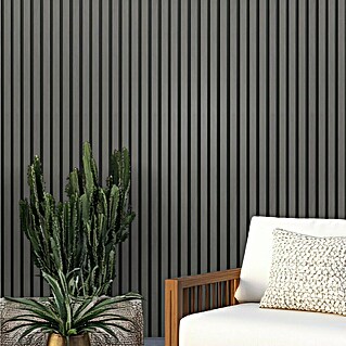 Wandpaneel Outdoor (Grey, WPC, 2.350 x 219 x 26 mm)