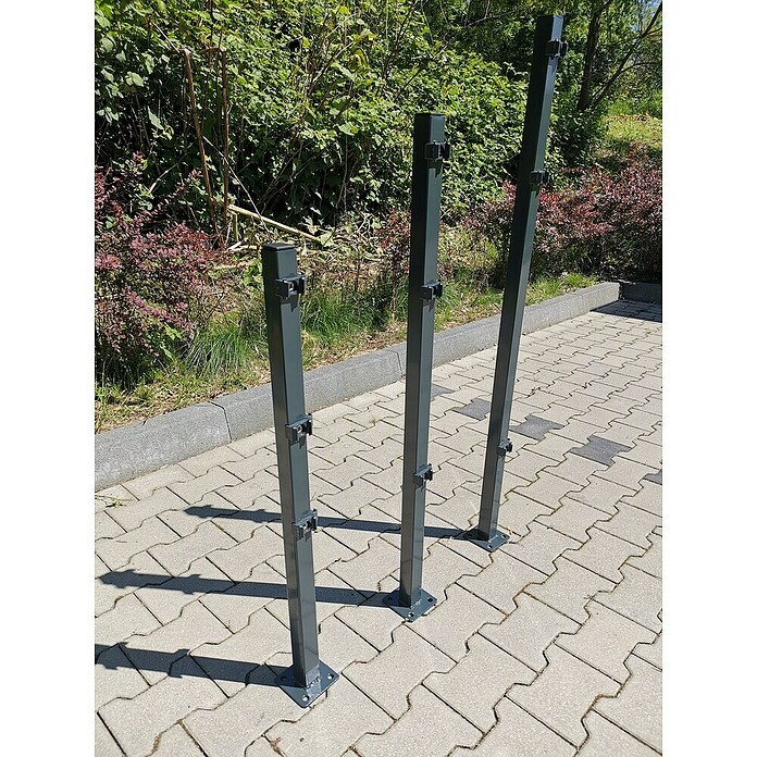 Peddy Shield Zaunpfosten (Höhe: 130 cm, Anthrazit, Zum Aufschrauben) | BAUHAUS