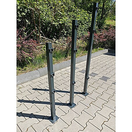 Peddy Shield Zaunpfosten (Höhe: 130 cm, Anthrazit, Zum Aufschrauben)
