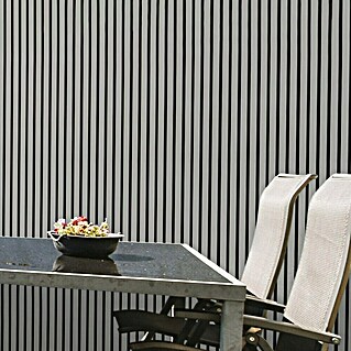 Wandpaneel Outdoor (White, WPC, 2.350 x 219 x 26 mm)