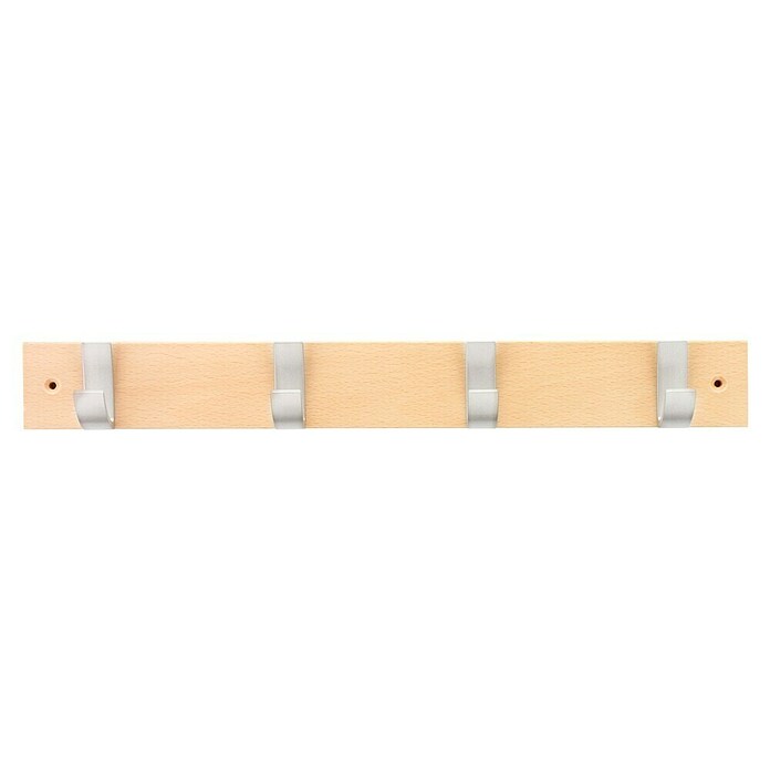 Inofix Perchero 3704 (L x An x Al: 49 x 6 x 6 cm, Número de ganchos: 4, Natural, Madera)
