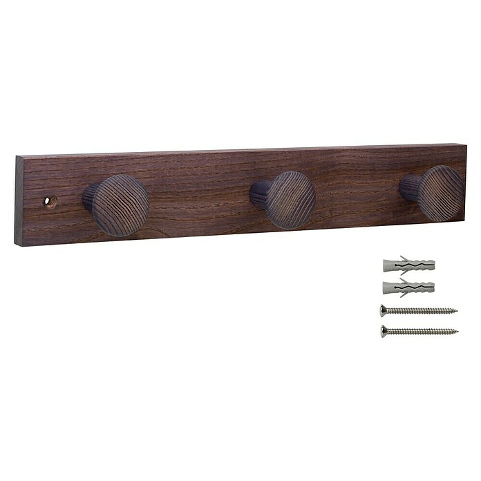 Inofix Perchero 3733 (L x An x Al: 36 x 6 x 6 cm, Número de ganchos: 3, Violeta, Madera de fresno)