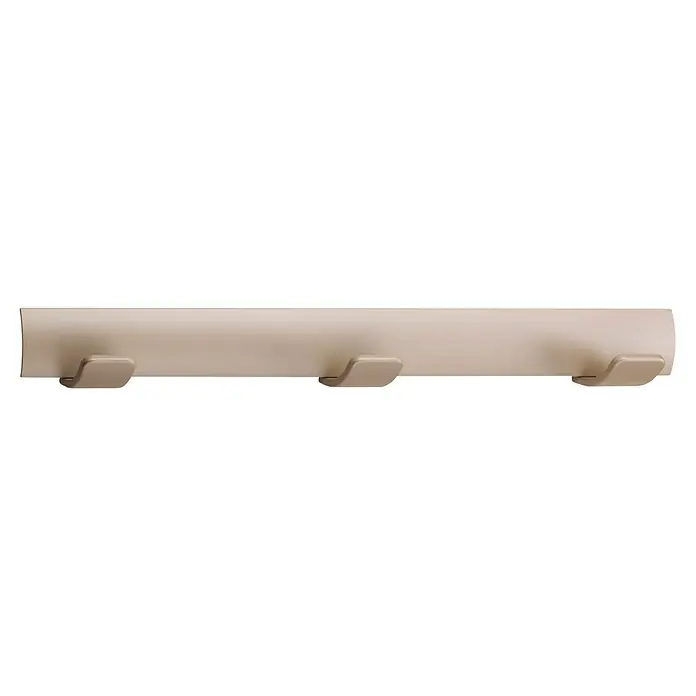 Inofix Perchero 3093 - L x An x Al: 38,4 x 5 x 4,6 cm, Madera, Beige - Perchero de madera clara con tres ganchos para montaje en pared, ideal para chaquetas y abrigos. Solución práctica.