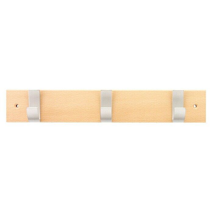 Inofix Perchero 3703 (L x An x Al: 36 x 6 x 6 cm, Número de ganchos: 3, Natural, Madera)