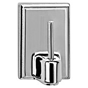Colgador adhesivo 2042 (4 uds., Plástico, Plateado, Rectangular)