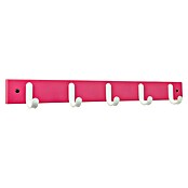 Inofix Perchero 3707 (L x An x Al: 48,8 x 6 x 5,2 cm, Número de ganchos: 5, Rosa, Madera)