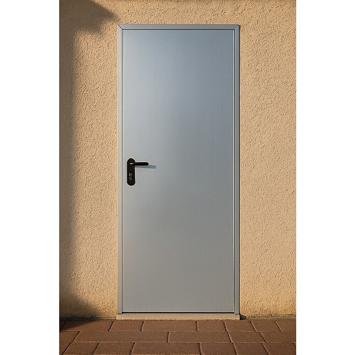 Roper Puerta de trastero Galvanizada (90 x 210 cm, Derecha, Gris) | BAUHAUS