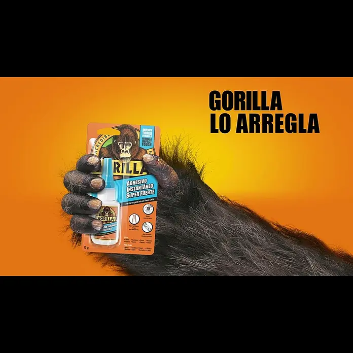 Gorilla Adhesivo instantáneo con pincel y boquilla - 12 g - Est roto? Adhesivo Instantneo Gorilla lo arregla. T ahorras.