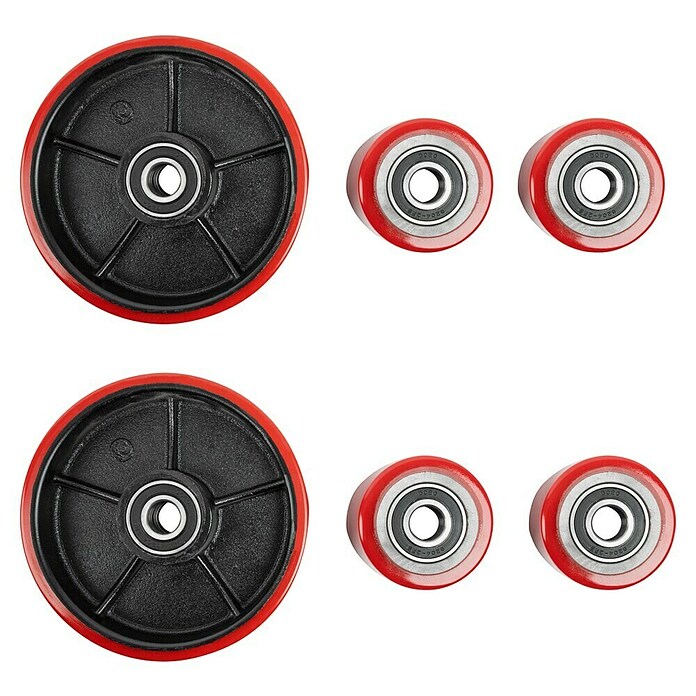 Güde Hubwagenrad Set Innen (6 -tlg., Rot, Schwarz) | BAUHAUS