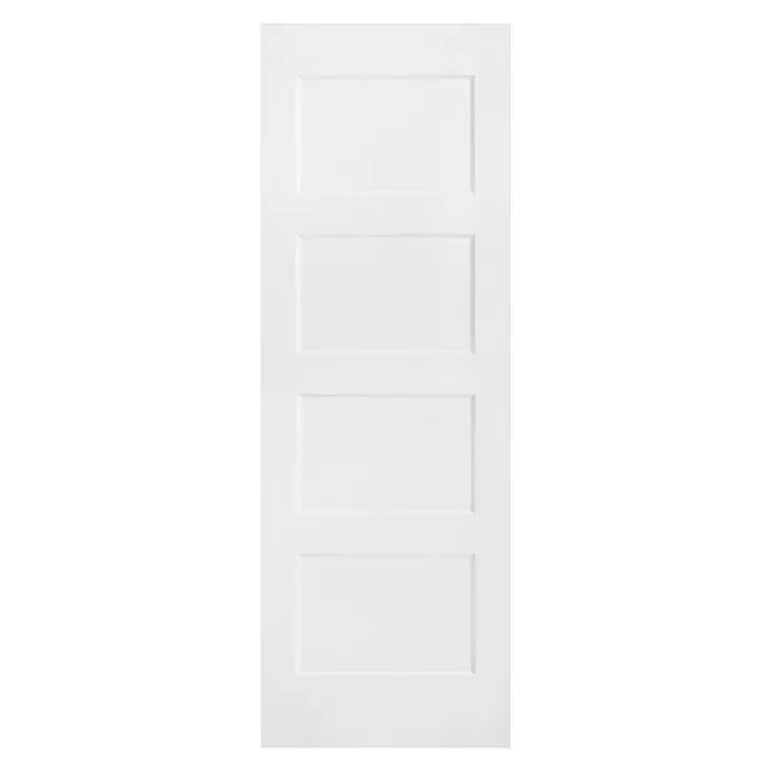 Solid Elements Panel para puerta Bonn - 82,5 x 203 cm, Blanco - Puerta blanca con cuatro paneles rectangulares. Esta puerta interior tiene un estilo sencillo y un diseño moderno.