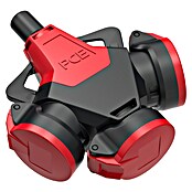 Gummi-3-Wege-Kupplung (3-fach, 250 V, 16 A, Schwarz, Rot, IP54, 1 Stk.) | BAUHAUS