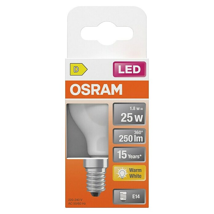 Osram LED-Leuchtmittel P25 frosted (E14, 1,8 W, 250 lm) | BAUHAUS