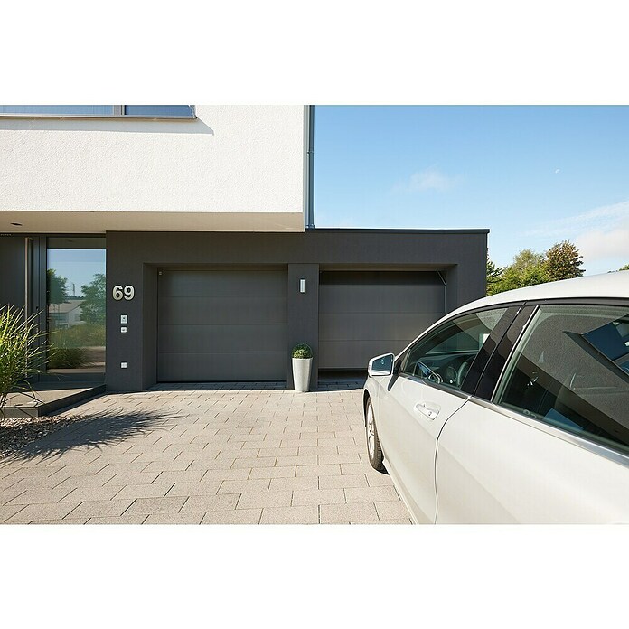 Solid Elements Garagentor Solid Pro Iso (2 500 x 2 125 mm, Außen: Anthrazitgrau, Innen: Grauweiß) | BAUHAUS
