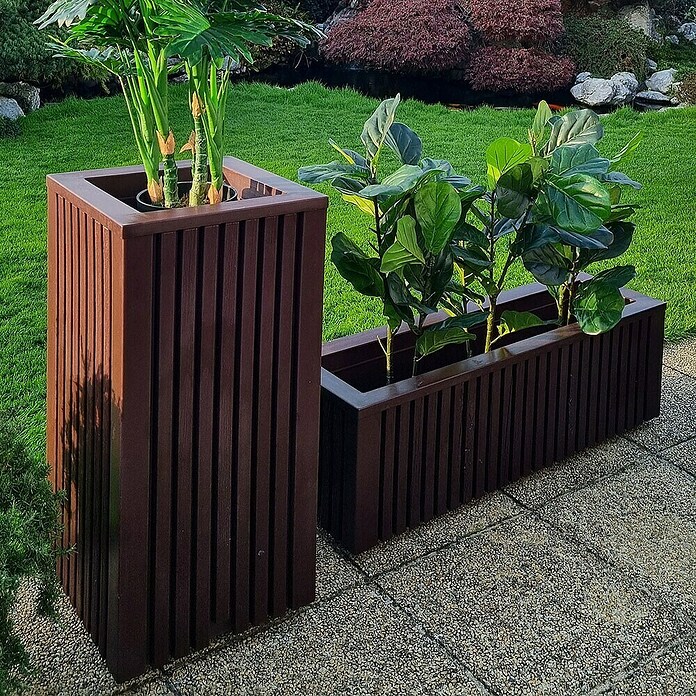 Roto Pflanzkasten Balboa (Braun, Kunststoff, L x B x H: 121 x 35 x 36 cm) | BAUHAUS
