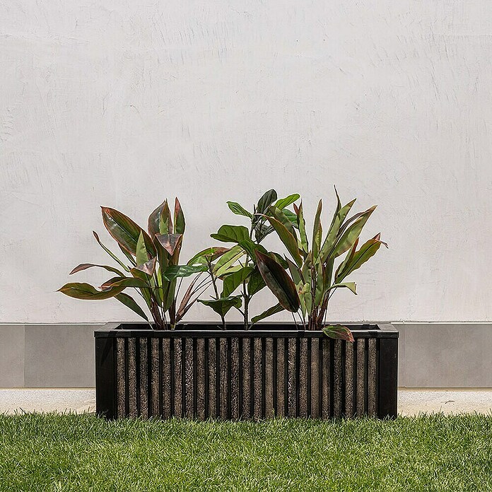 Roto Pflanzkasten Balboa (Schwarz,Braun, Kunststoff, L x B x H: 121 x 35 x 36 cm) | BAUHAUS