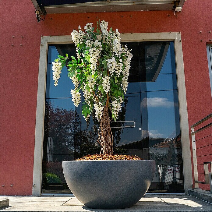 Roto Blumentopf Rumba (Ø x H: 100 x 47 cm, Anthrazit / Granit / Terracotta) | BAUHAUS
