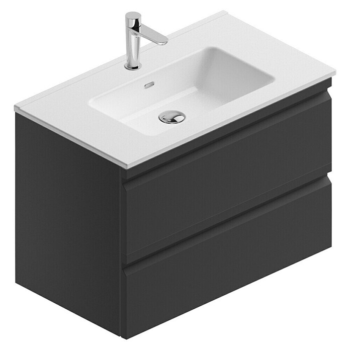 Camargue Pull Waschtischunterschrank Pull (B x T x H: 79,5 x 45,4 x 55 cm, Grafit) | BAUHAUS