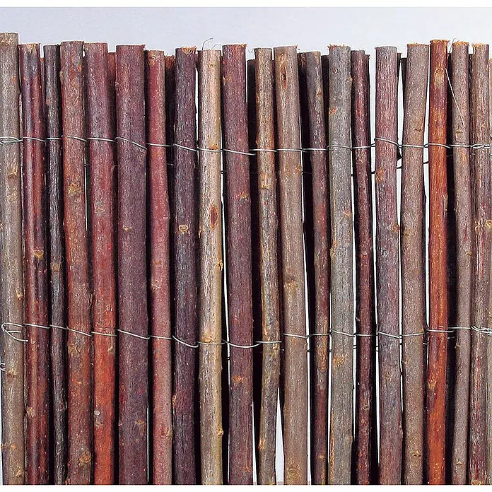Nortene Weidenmatte - 300 x 100 cm, Weide, Braun - Rustikaler Zaun aus Naturholz. Ideal als Sichtschutz oder zur Dekoration für Garten und Terrasse, mit Draht verbunden.