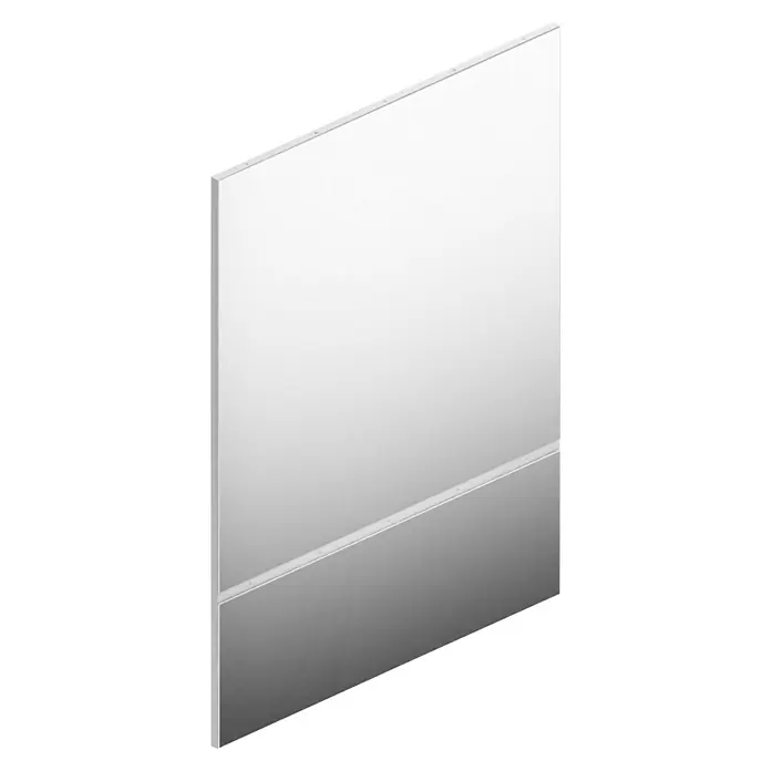 Riva Badmöbel-Set Volo 2.0 - Gesamtbreite Badmöbel: 80 cm, Weiß, Glänzend - Rechteckiger LED-Spiegel mit zwei Beleuchtungsbereichen. Der Spiegel hat eine elegante und moderne Optik.