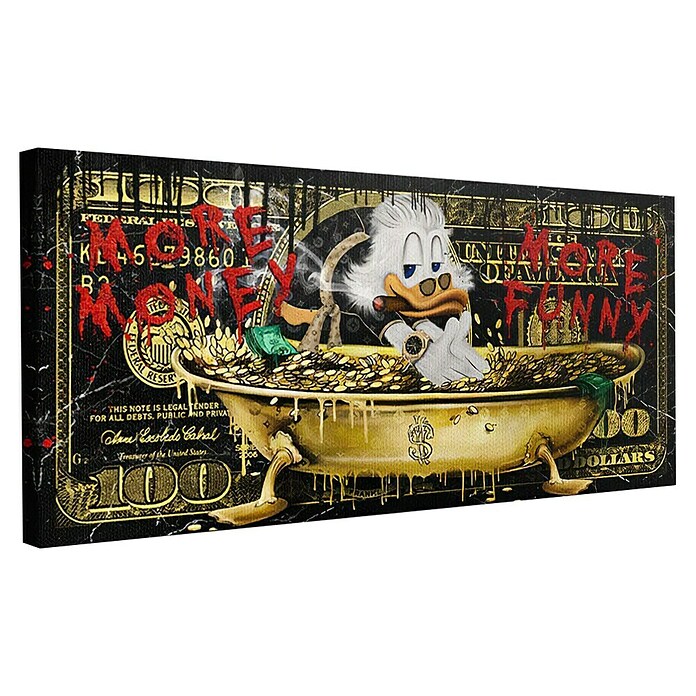 Dotcomcanvas Leinwandbild (More Money Duck, B x H: 150 x 75 cm) | BAUHAUS