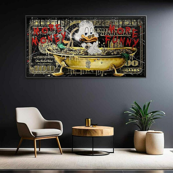 Dotcomcanvas Leinwandbild (More Money Duck, B x H: 150 x 75 cm) | BAUHAUS