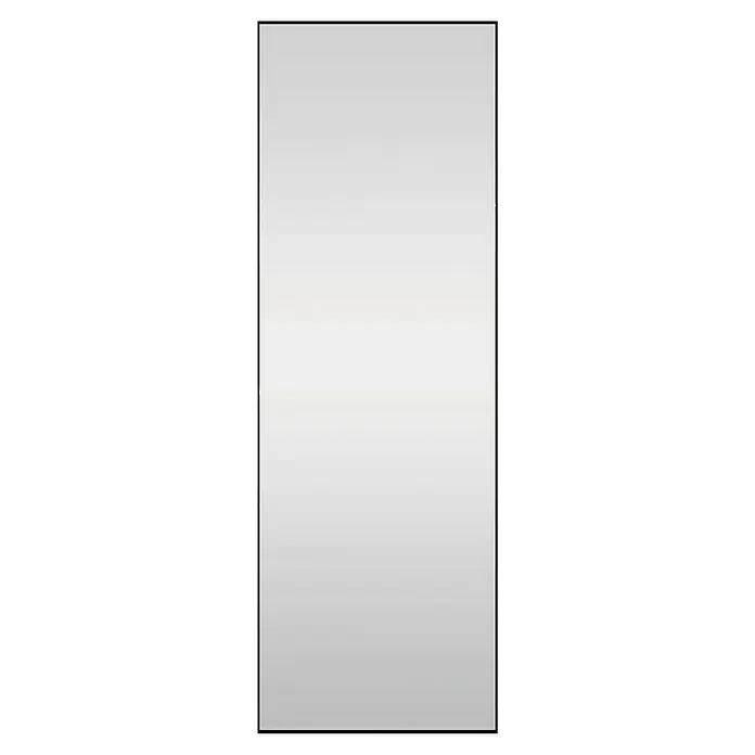 Rahmenspiegel Levi - 60 x 180 cm, Schwarz, Aluminium - Ein stilvoller, rechteckiger Spiegel mit schlankem, schwarzem Rahmen, der jedem Raum Eleganz und Funktionalität verleiht. Ideal für Flur oder Badezimmer.