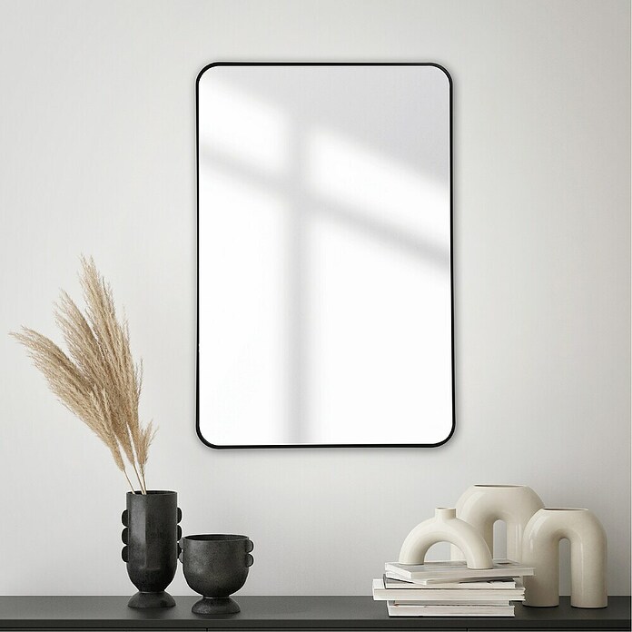 Rahmenspiegel Malva (60 x 90 cm, Schwarz) | BAUHAUS