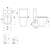 Artysan Pack de WC Inter 4 (Sin borde de descarga, Salida WC: Vertical, Blanco) | BAUHAUS