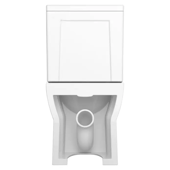Artysan Pack de WC Inter 5 - Sin borde de descarga, Salida WC: Vertical, Blanco - La imagen muestra un primer plano de un inodoro blanco con una cisterna. El inodoro parece moderno y limpio.