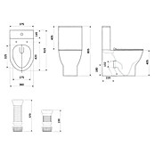 Artysan Pack de WC Inter 6 (Sin borde de descarga, Salida WC: Vertical, Blanco) | BAUHAUS