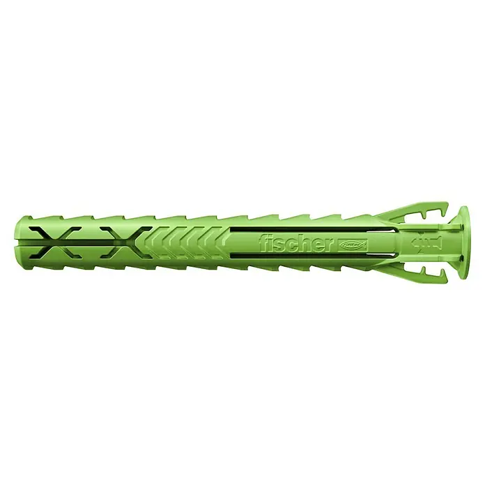 Fischer Spreizdübel SX Green - Ø x L: 6 x 50 mm, Nylon, Mit Rand, 90 Stk. - Fischer Dübel für sicheren Halt in verschiedenen Baustoffen. Ideal für Schraubenbefestigungen in Wand und Decke.