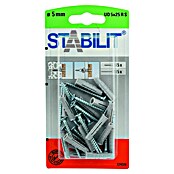 Stabilit Universal-Kragendübel-Set (Durchmesser Dübel: 5 mm, Länge Dübel: 25 mm, 15 Stk., Mit Schrauben)