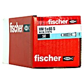Fischer Metall-Hohlraumdübel HM 5 x 65 S (Ø x L: 5 x 65 mm, Bohrtiefe: Min. 71 mm, 50 Stk.)