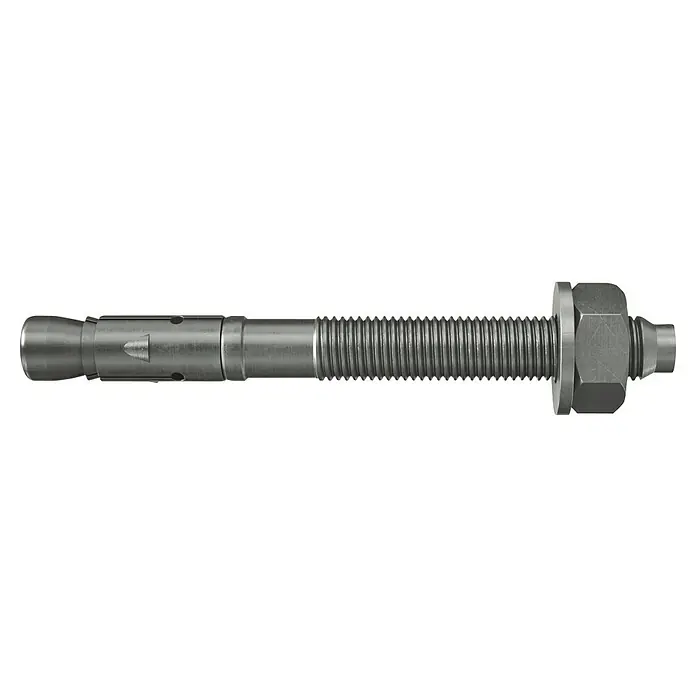 Fischer Schwerlastdübel FAZ II 12/10 A4 E - Ø x L: 12 x 110 mm, Edelstahl, M12 x 61 mm, 1 Stk. - Stahldübel mit Bolzen und Mutter. Der Dübel ist für die sichere Befestigung von schweren Lasten in Beton oder Mauerwerk konzipiert.