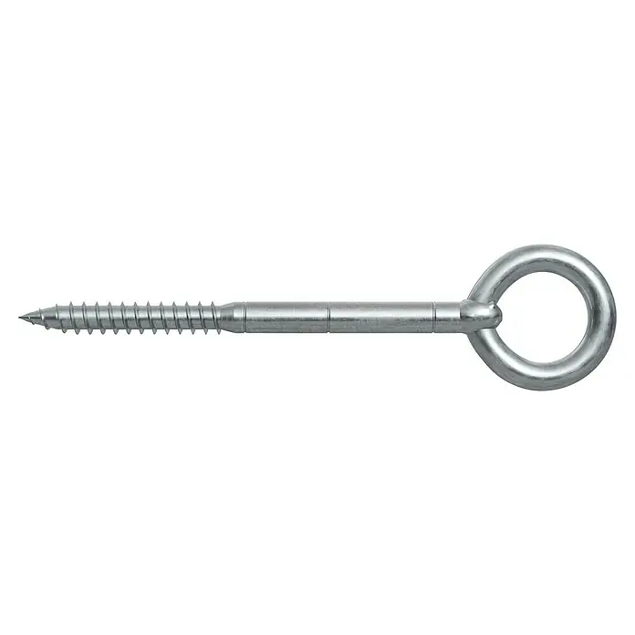 Fischer Gerüstöse GS - Ø x L: 12 x 190 mm, Durchmesser Auge: 23 mm, Stahl - Nahaufnahme eines Ringschraube aus verzinktem Stahl. Ideal für Befestigungen, bietet sie Haltbarkeit und Vielseitigkeit.
