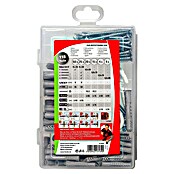 Fischer Meister-Box Universaldübel-Set UX / R (118-tlg., Mit Schrauben/Haken, Nylon)