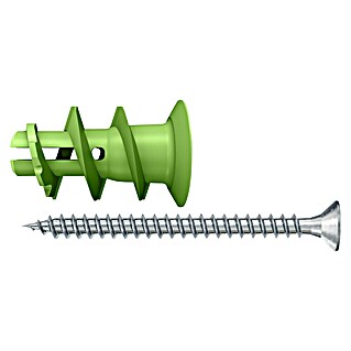 Fischer Greenline Gipskartondübel GK S (Länge Dübel: 22 mm, Belastbarkeit: 8 kg, 5 Stk., Nylon)
