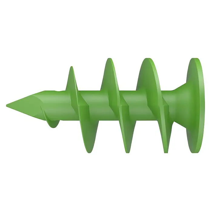 Fischer Greenline Dämmstoffdübel FID 50 GREEN - Ø x L: 25 x 50 mm, Nylon, 4 Stk. - Grüner Trockenbaudübel für sicheren Halt in Gipskartonwänden, ideal für einfache und schnelle Montagen ohne Vorbohren.
