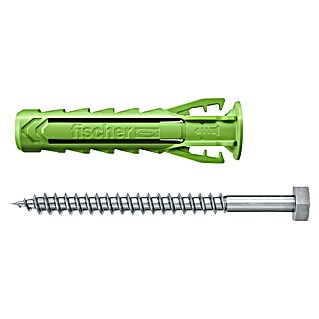 Fischer Spreizdübel-Set SX Green S (Ø x L: 12 x 60 mm, Sechskantschraube, Nylon, 3 Stk.)