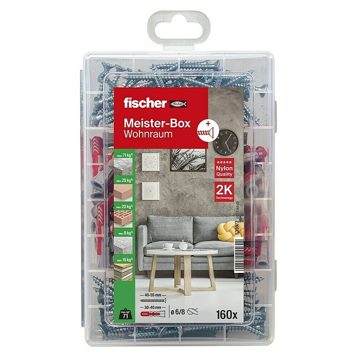 Fischer Meister-Box Dübel-Set Duopower (160-tlg.)
