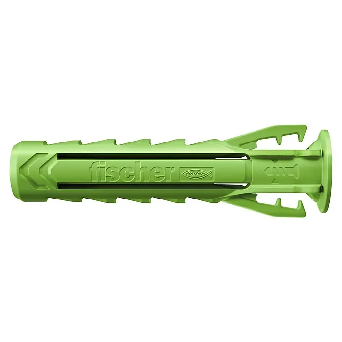 Fischer Spreizdübel SX Green K - Ø x L: 6 x 30 mm, Nylon, Mit Rand, 30 Stk. - Fischer UX Universaldübel aus Kunststoff für sichere Befestigungen in verschiedenen Baustoffen. Ideal für Heimwerker und Profis.