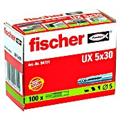 Fischer Universal-Durchsteckdübel UX (Durchmesser Dübel: 5 mm, Länge Dübel: 30 mm, 100 Stk., Ohne Rand)