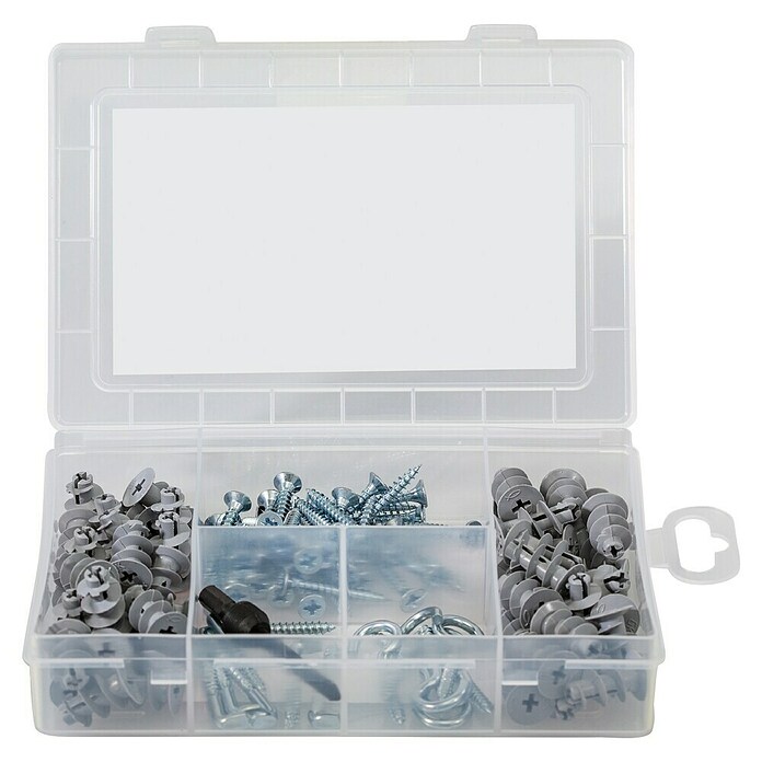 Fischer Meister-Box Gipskartondübel-Set GK (101-tlg., Mit Schrauben/Haken, Nylon)