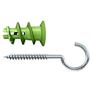 Fischer Greenline Gipskartondübel GK RH (Länge Dübel: 22 mm, Belastbarkeit: 8 kg, 5 Stk., Nylon)