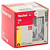 Fischer Gasbetondübel GB 8 (Durchmesser Dübel: 8 mm, Länge Dübel: 50 mm, 25 Stk.)