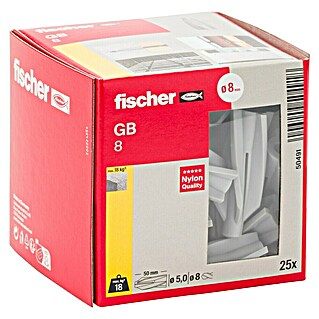 Fischer Spreizdübel GB8 (Ohne Rand, 25 Stk.)