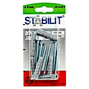 Stabilit Universal-Durchsteckdübel-Set (Durchmesser Dübel: 8 mm, Länge Dübel: 40 mm, 6 Stk., Mit Schrauben)