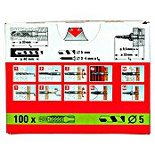 Fischer Universal-Durchsteckdübel UX (Durchmesser Dübel: 5 mm, Länge Dübel: 30 mm, 100 Stk., Ohne Rand)