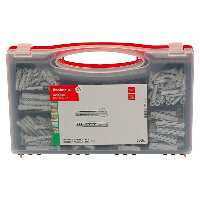 Fischer Meister-Box Dübelsortiment SX / UX (290-tlg., Ohne Schrauben/Haken, Nylon)